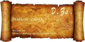 Dudics Zsolt névjegykártya